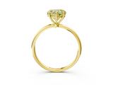 Yellow gold Fancy Yellow Heart  Cut Solitaire Engagement Ring with Thin Band and Four-Prong Setting_6