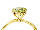 Yellow gold Fancy Yellow Heart  Cut Solitaire Engagement Ring with Thin Band and Four-Prong Setting_7