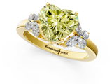 Yellow gold Fancy Yellow Heart  Cut Solitaire Floral Diamond Ring with Four-Prong Setting_33