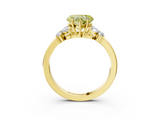 Yellow gold Fancy Yellow Heart  Cut Solitaire Floral Diamond Ring with Four-Prong Setting_35