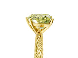 Yellow gold Fancy Yellow Heart Cut Solitaire Milgrain Engraved Band with Four-Prong Setting_5