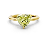 Yellow gold Fancy Yellow Heart  Cut Solitaire Ring with Cathedral Band and Four-Prong Setting_62