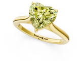 Yellow gold Fancy Yellow Heart  Cut Solitaire Ring with Cathedral Band and Four-Prong Setting_63