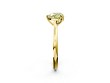Yellow gold Fancy Yellow Heart  Cut Solitaire Ring with Cathedral Band and Four-Prong Setting_64