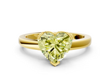 Yellow gold Fancy Yellow Heart  Cut Solitaire Ring with Four-Prong Setting and Classic Band_62