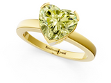 Yellow gold Fancy Yellow Heart  Cut Solitaire Ring with Four-Prong Setting and Classic Band_63