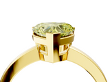 Yellow gold Fancy Yellow Heart  Cut Solitaire Ring with Four-Prong Setting and Classic Band_66