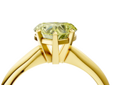 Yellow gold Fancy Yellow Heart  Cut Solitaire Ring with Four-Prong Setting on a Classic Band_63