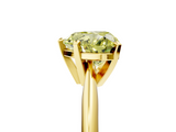 Yellow gold Fancy Yellow Heart  Cut Solitaire Ring with Four-Prong Setting on a Classic Band_64