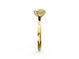 Yellow gold Fancy Yellow Heart  Cut Solitaire Ring with Thin Band and Four-Prong Setting_18