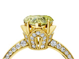 Yellow gold Fancy Yellow Heart Cut Solitaire Split Shank Pave Diamond Engagement Ring with Four-Prong Setting_28