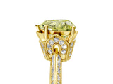 Yellow gold Fancy Yellow Heart Cut Solitaire Split Shank Pave Diamond Engagement Ring with Four-Prong Setting_5