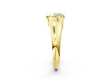 Yellow gold Fancy Yellow Heart Cut Solitaire Tension Set Diamond Ring with Split Shank Band_2