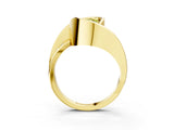 Yellow gold Fancy Yellow Heart Cut Solitaire Tension-Set Diamond Split Shank Ring_3