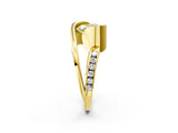 Yellow gold Fancy Yellow Heart Cut Solitaire Tension-Set Diamond Split Shank Ring_8