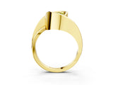 Yellow gold Fancy Yellow Heart Cut Solitaire Tension-Set Diamond Split Shank Ring_9