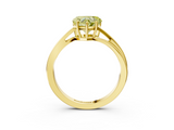 Yellow gold Fancy Yellow Heart  Cut Solitaire Twist Band Ring with Four-Prong Setting_41