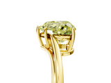 Yellow gold Fancy Yellow Heart  Cut Solitaire Twist Band Ring with Four-Prong Setting_43