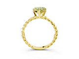 Yellow gold Fancy Yellow Heart  Cut Solitaire Twisted Band with Four-Prong Setting_74