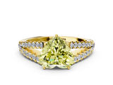 Yellow gold Fancy Yellow Heart  Cut Split Shank Pave Diamond Engagement Ring with Four-Prong Setting_24