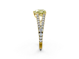 Yellow gold Fancy Yellow Heart  Cut Split Shank Pave Diamond Engagement Ring with Four-Prong Setting_26