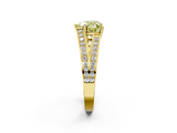 Yellow gold Fancy Yellow Heart  Cut Split Shank Pave Diamond Ring with Four-Prong Setting_28