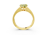 Yellow gold Fancy Yellow Heart  Cut Split Shank Pave Diamond Ring with Four-Prong Setting_29