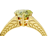 Yellow gold Fancy Yellow Heart  Cut Split Shank Pave Diamond Ring with Four-Prong Setting_30
