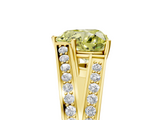 Yellow gold Fancy Yellow Heart  Cut Split Shank Pave Diamond Ring with Four-Prong Setting_31