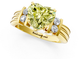 Yellow gold Fancy Yellow Heart  Cut Three-Stone Channel Set Ring with Bar Prongs_48