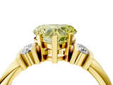 Yellow gold Fancy Yellow Heart  Cut Three-Stone Channel Set Ring with Bar Prongs_51
