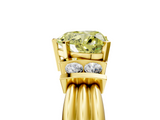 Yellow gold Fancy Yellow Heart  Cut Three-Stone Channel Set Ring with Bar Prongs_52