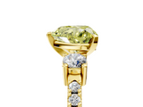 Yellow gold Fancy Yellow Heart  Cut Three-Stone Diamond Pavé Band with Prong Setting_23