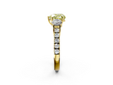 Yellow gold Fancy Yellow Heart  Cut Three-Stone Diamond Pave Band with Prong Setting_38