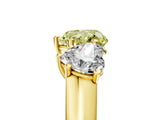 Yellow gold Fancy Yellow Heart Cut Three-Stone Diamond Ring with Prong Setting on a Classic Band_18
