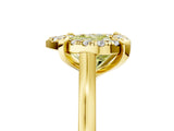 Yellow gold Fancy Yellow Heart  Diamond Cluster Halo Solitaire with Four-Prong Setting_82