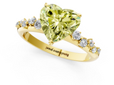 Yellow gold Fancy Yellow Heart  Diamond Cluster Prong-Set Solitaire Ring_42
