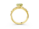 Yellow gold Fancy Yellow Heart  Diamond Cluster Prong-Set Solitaire Ring_44