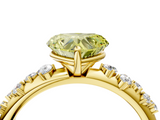 Yellow gold Fancy Yellow Heart  Diamond Cluster Prong-Set Solitaire Ring_45