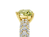 Yellow gold Fancy Yellow Heart  Diamond Pavé Band Solitaire Ring with Four-Prong Setting_54
