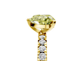 Yellow gold Fancy Yellow Heart  Diamond Pavé Band Solitaire with Four-Prong Setting_202