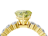 Yellow gold Fancy Yellow Heart  Diamond Pavé Band Solitaire with Four-Prong Setting_7