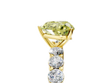 Yellow gold Fancy Yellow Heart  Diamond Pavé Band Solitaire with Four-Prong Setting_8
