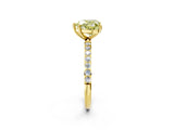Yellow gold Fancy Yellow Heart  Diamond Pavé Band with Six-Prong Setting_52