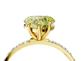 Yellow gold Fancy Yellow Heart  Diamond Pavé Band with Six-Prong Setting_54