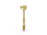 Yellow gold Fancy Yellow Heart  Diamond Solitaire with Pave Band and Six-Prong Setting_22