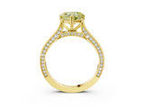 Yellow gold Fancy Yellow Heart  Diamond Solitaire with Pave Band and Six-Prong Setting_23