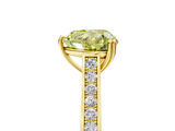 Yellow gold Fancy Yellow Heart  Diamond Solitaire with Pave Band and Six-Prong Setting_25