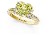 Yellow gold Fancy Yellow Heart  Diamond Three-Stone Pave Band with Four-Prong Setting_21