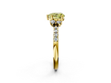 Yellow gold Fancy Yellow Heart  Diamond Three-Stone Pave Band with Four-Prong Setting_22